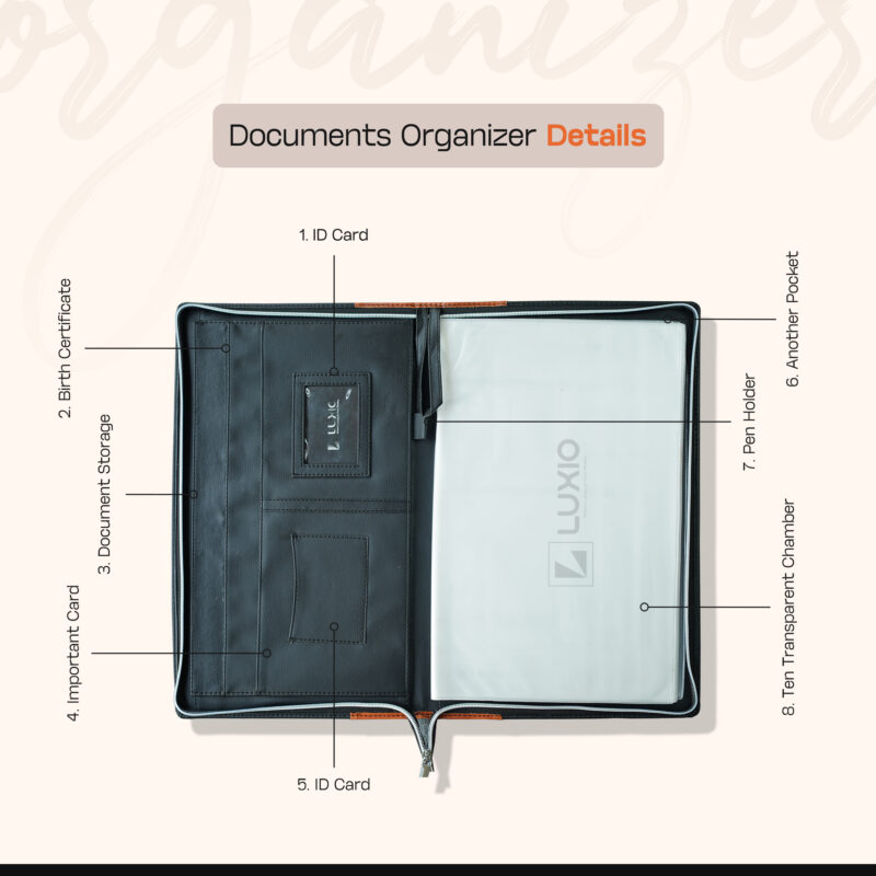 LUXIO Premium Document Organizer - LUXIO