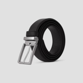 Luxio Black Leather Regular Belt