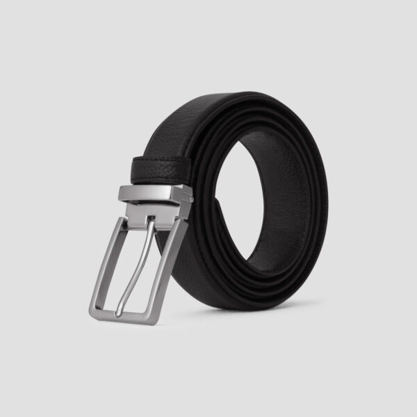 Luxio Black Leather Regular Belt