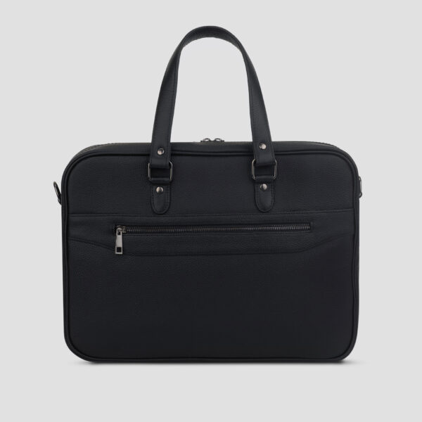 LUXIO StrapEdge Leather Executive Bag back