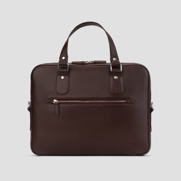 Luxio Business Leather Laptop Bag front