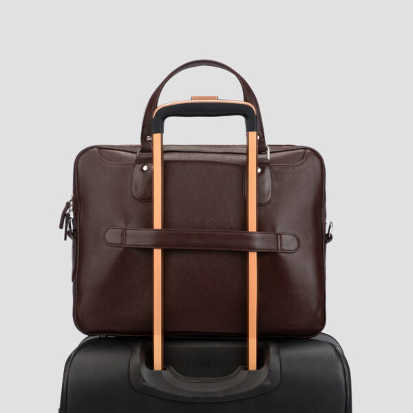 Luxio Business Leather Laptop Bag in tolly