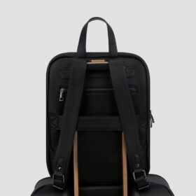 Luxio Classic Compact Leather Backpack in toly