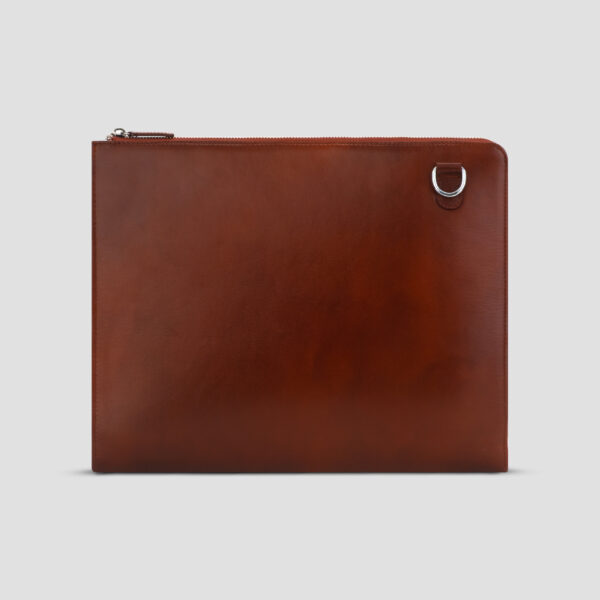 Luxio Classic Leather Laptop Bag back