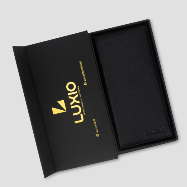 Luxio Elite Leather Long Wallet box
