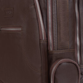 Luxio Essential Leather Backpack closeup