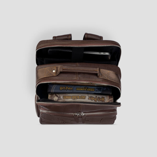 Luxio Essential Leather Backpack inside