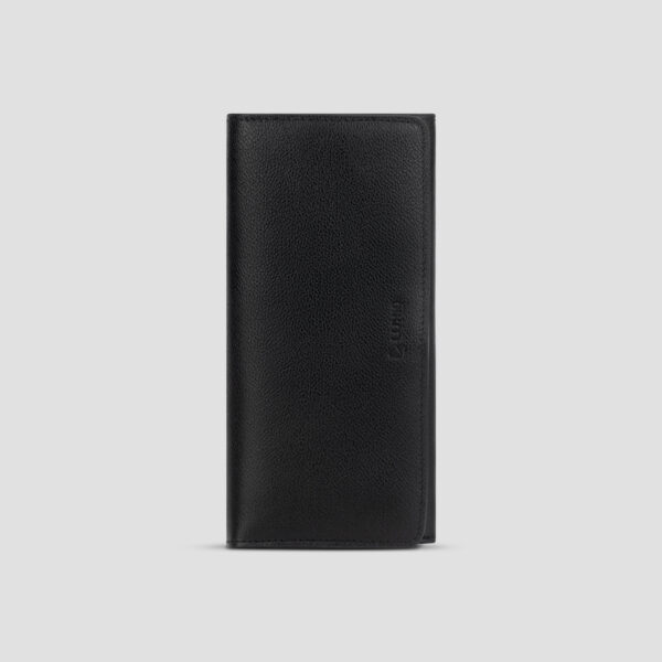 Luxio Essential Leather Long Wallet front