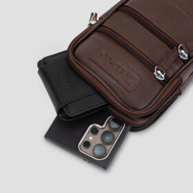 Luxio Essentials Leather Waist & Crossbody Bag inside