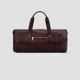 Luxio GymMaster Leather Duffle Bag back side
