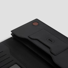 Luxio Heritage Leather Long Wallet close