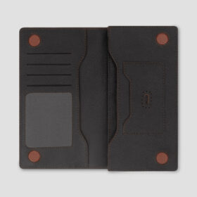 Luxio Heritage Leather Long Wallet inside