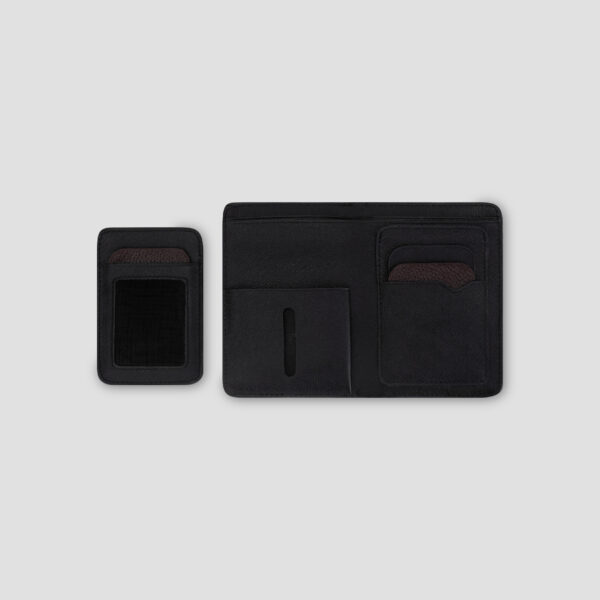 Luxio Leather Bifold Wallet with Card Holder black