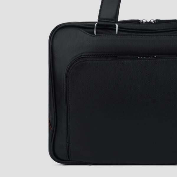 Luxio Legacy Leather Business Briefcase front close