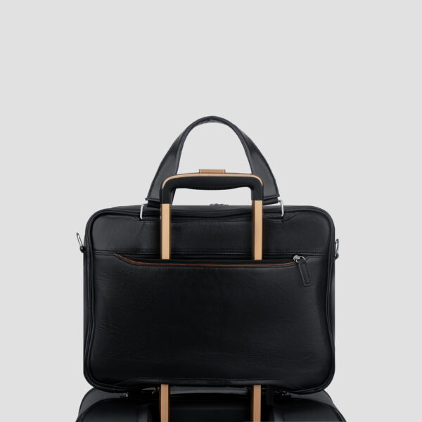 Luxio Legacy Leather Business Briefcase in toly