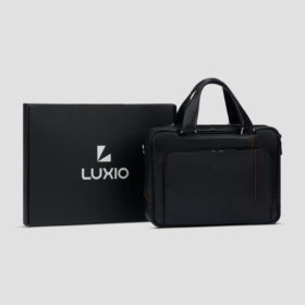 Luxio Legacy Leather Business Briefcase with box