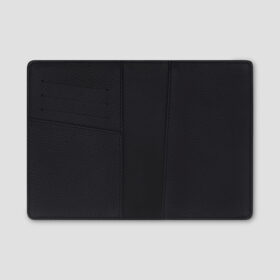 Luxio Minimalist Leather Passport Holder open