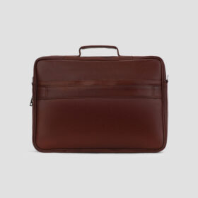 Luxio SideZip Leather Executive Bag back
