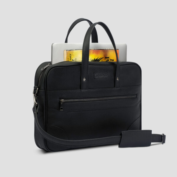 Luxio Timeless Leather Executive Bag inside